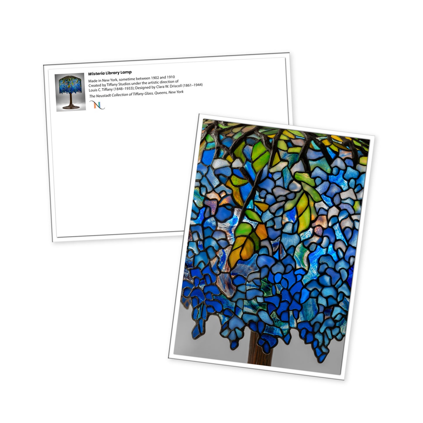 Tiffany lamp postcards, set of 8