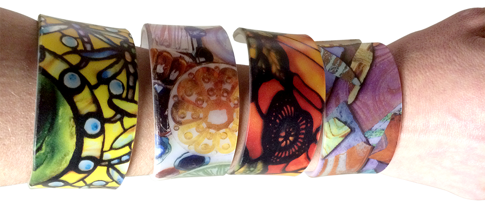 "Glass Jewels" cuff bracelet