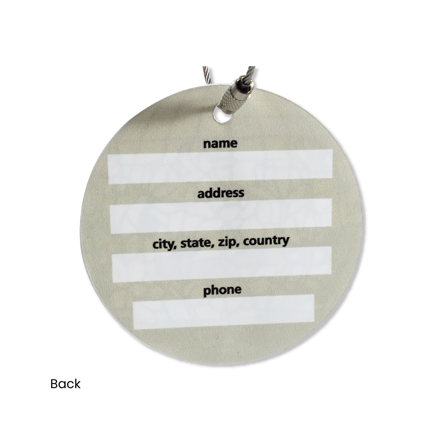 "Iridescence" luggage tag