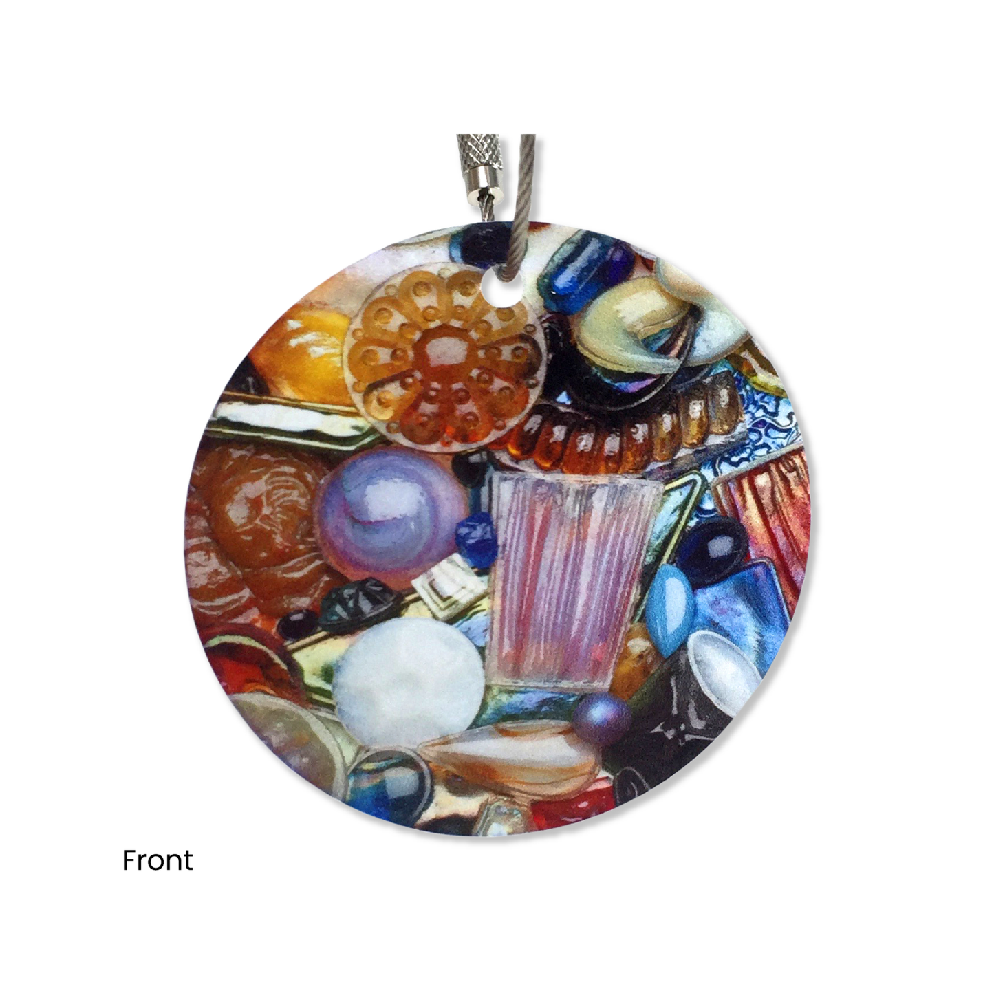 "Glass Jewels" luggage tag