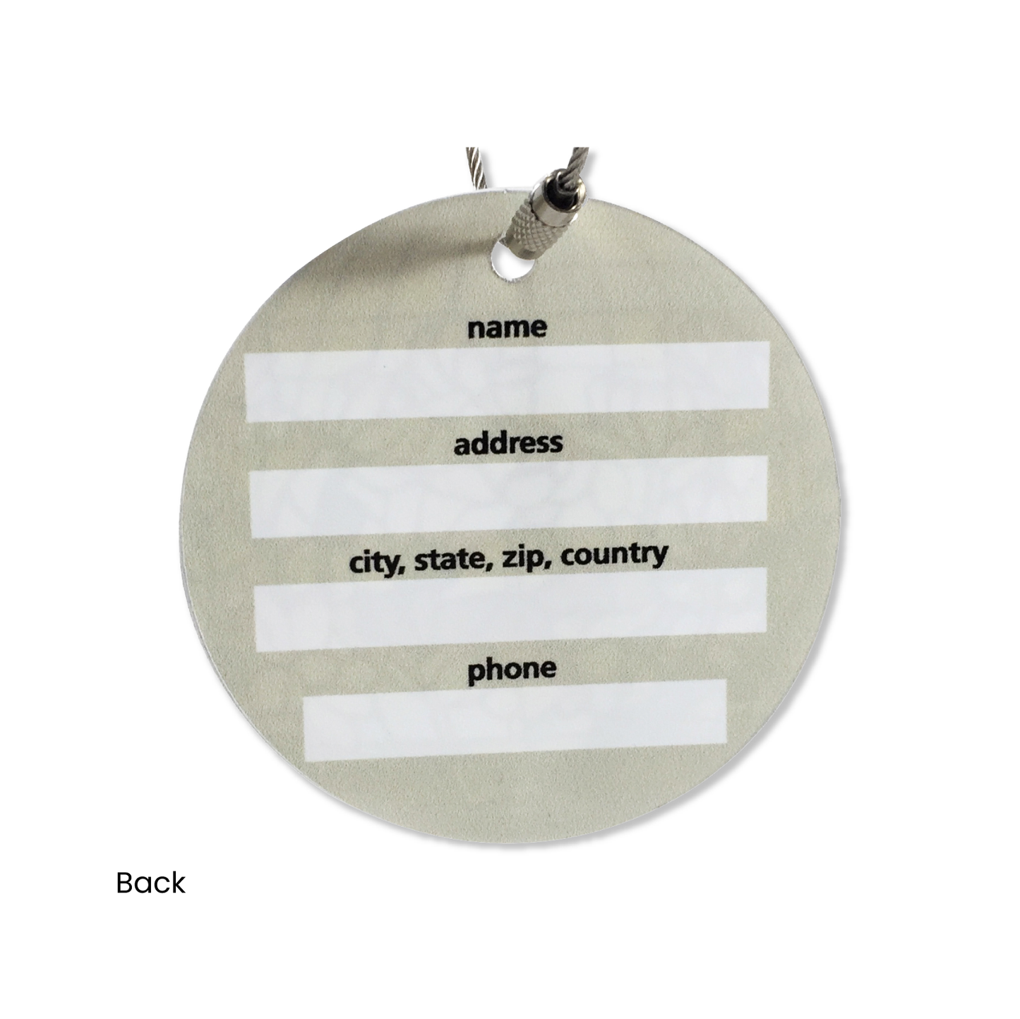 "Glass Jewels" luggage tag