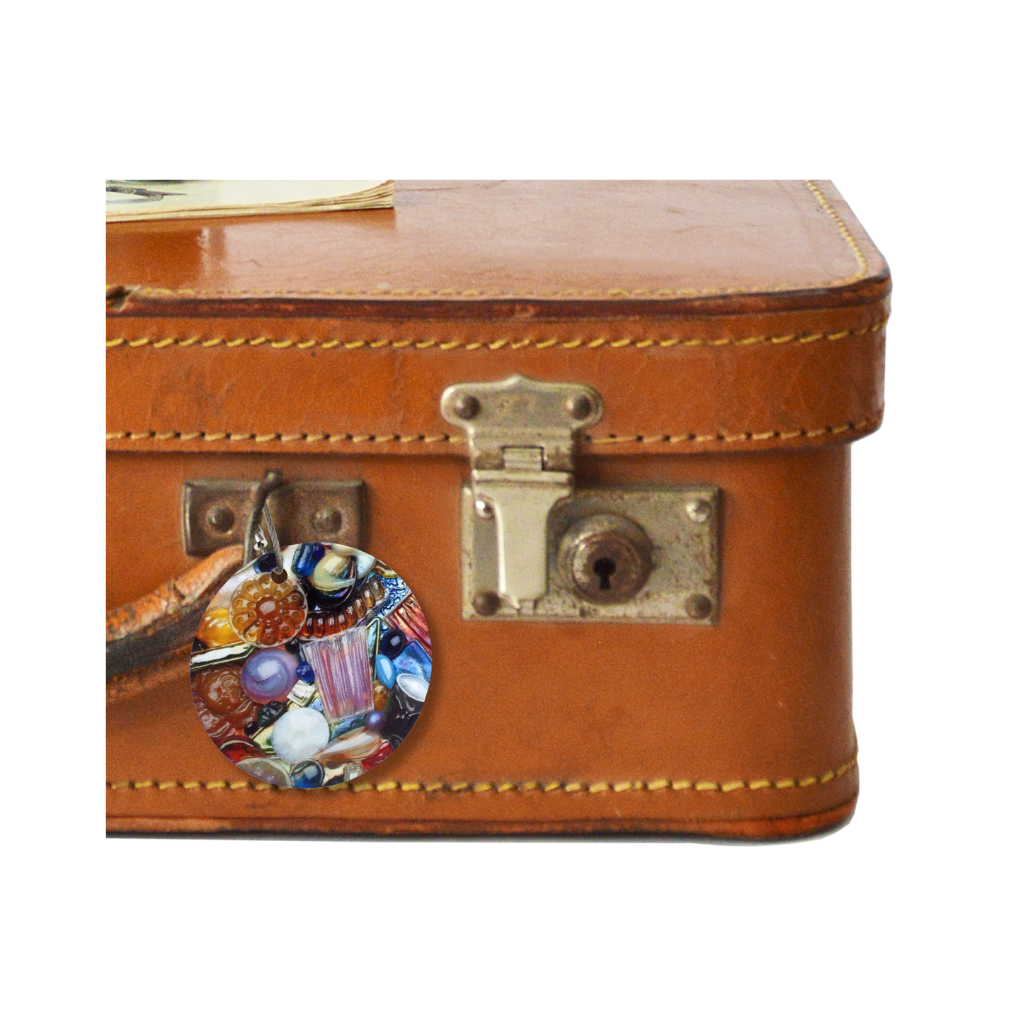 "Glass Jewels" luggage tag