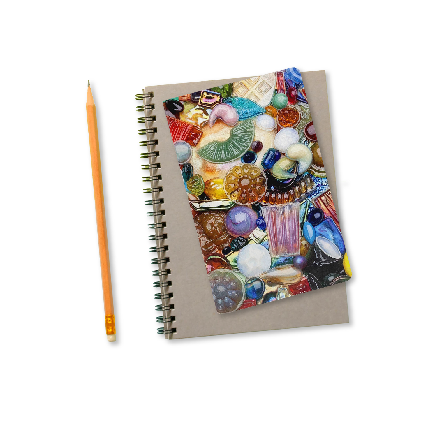 "Glass Jewels" pocket notebook, 2 size options