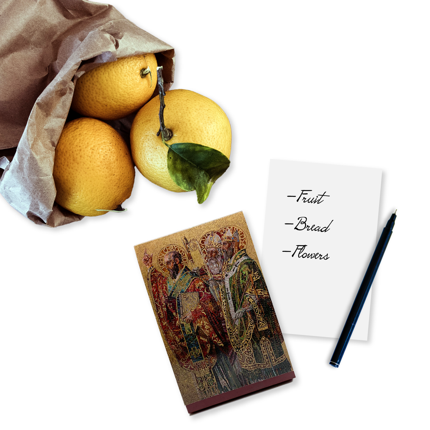 "Fathers of the Church" Mosaic magnetic notepad