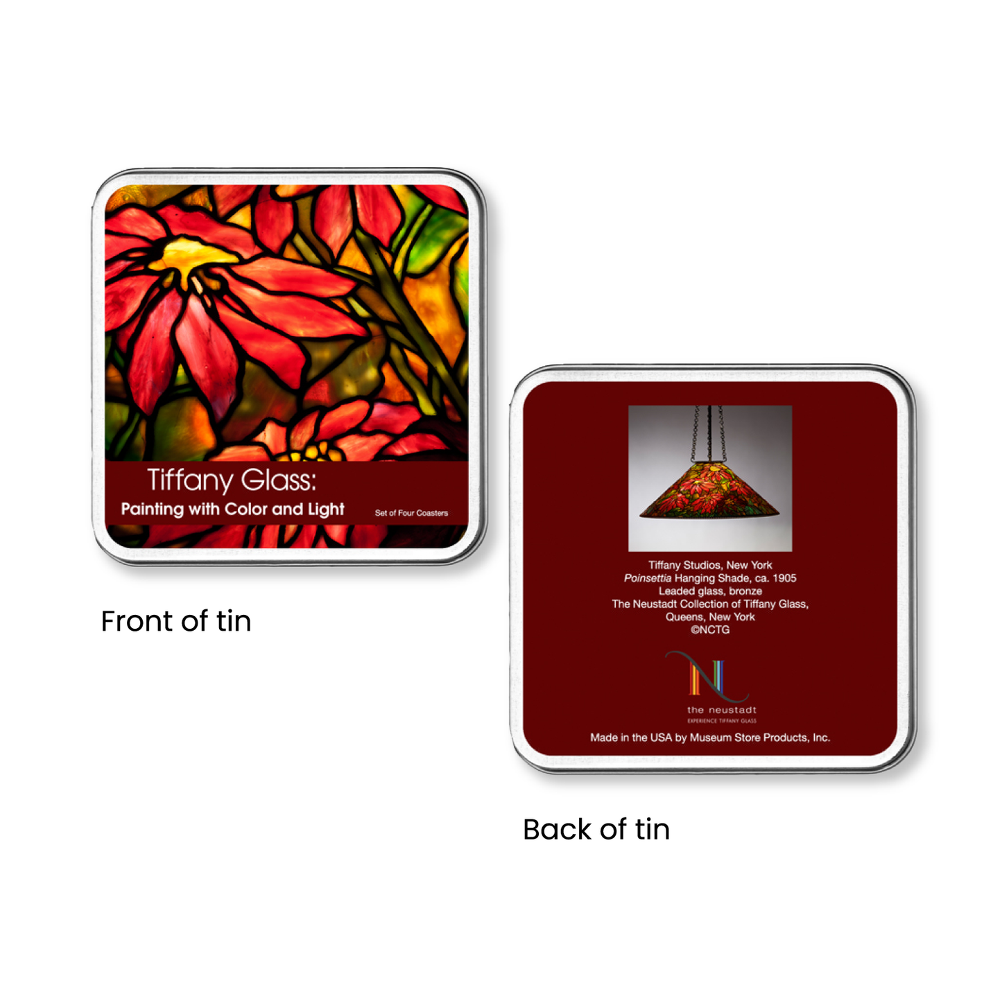 "Poinsettia" coasters, set of 4