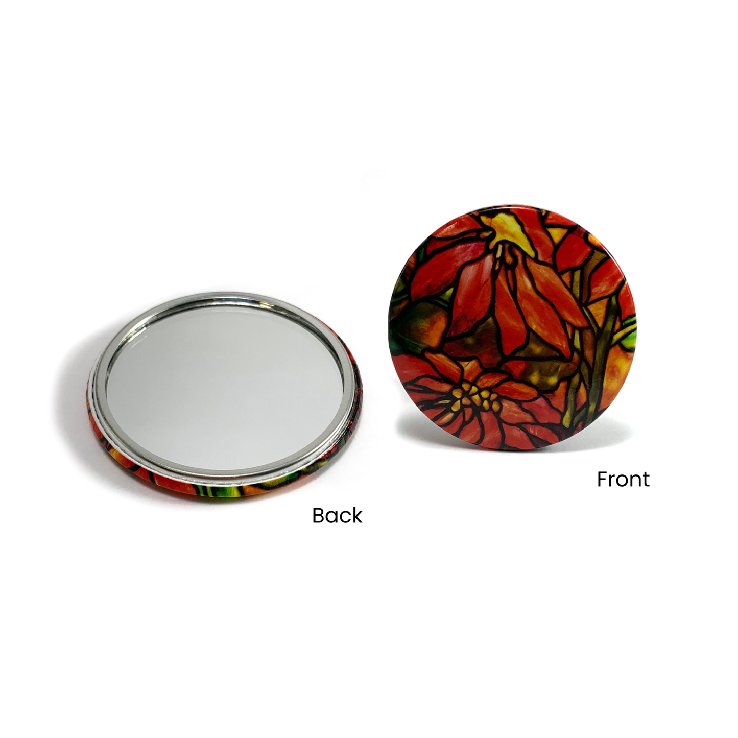 "Poinsettia" hand mirror