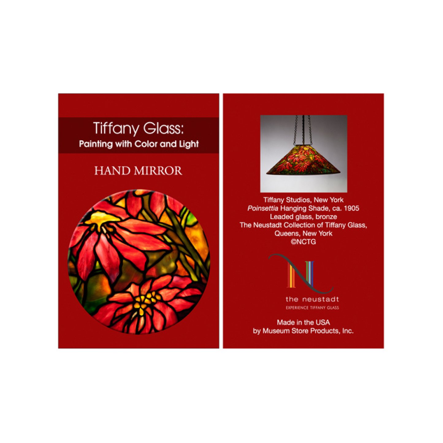 "Poinsettia" hand mirror