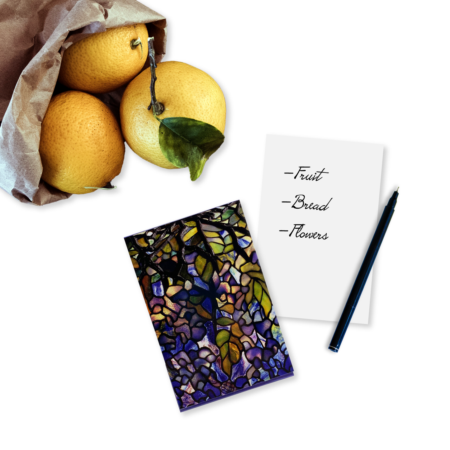 "Wisteria" magnetic notepad