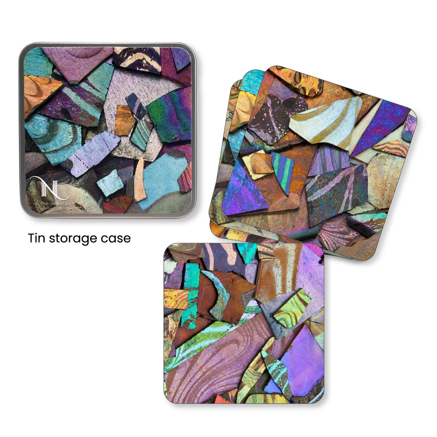 "Iridescence" coasters, set of 4